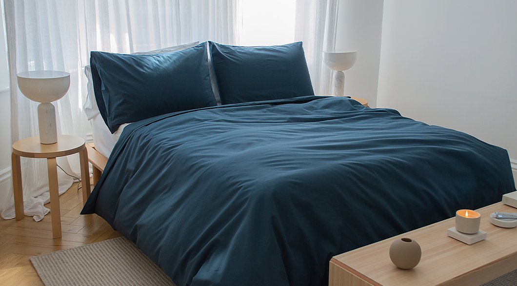 Petrol blue hotsell bed throw