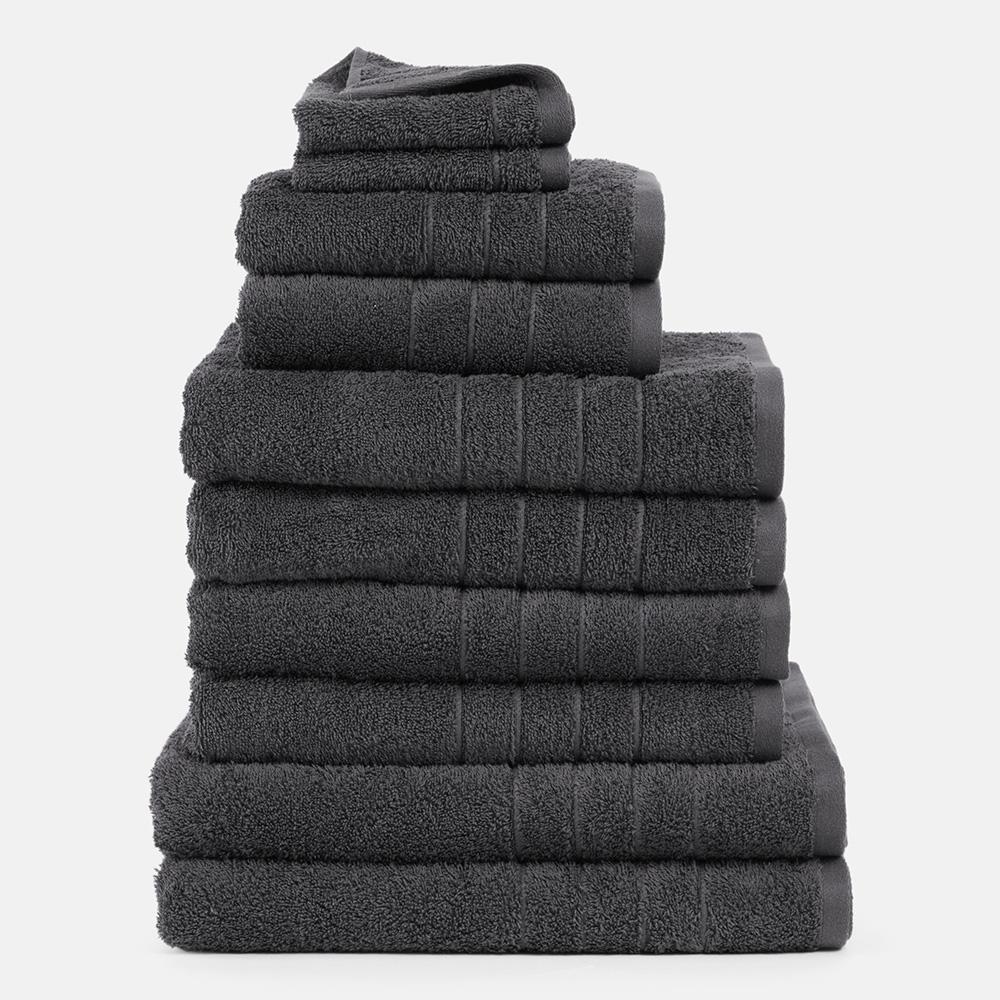 Black and grey towel set outlet